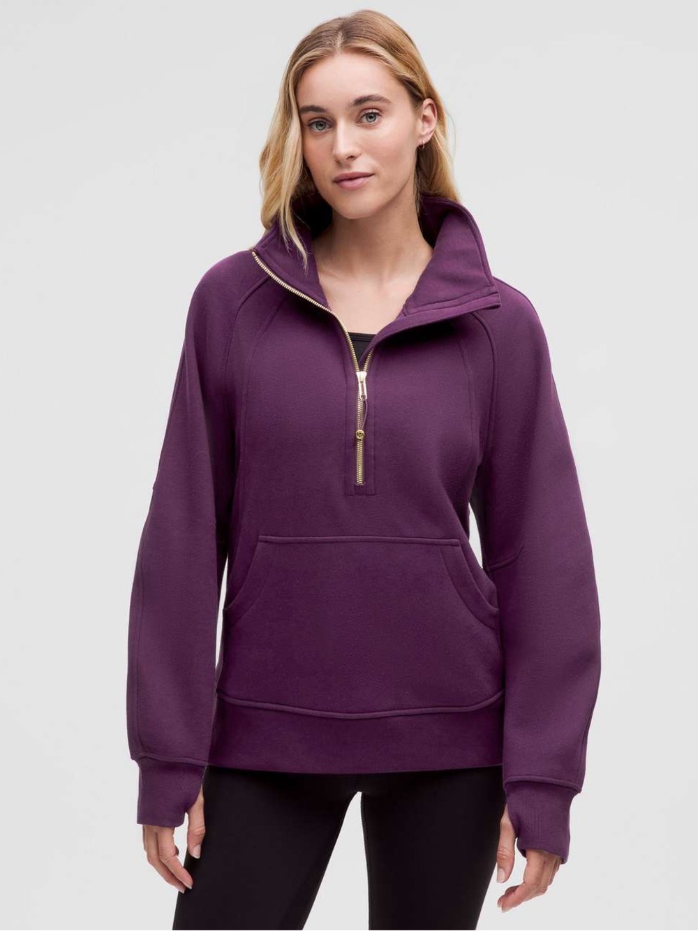 LULULEMON purple Scuba oversized purple XS s small Gold hardware rare magenta